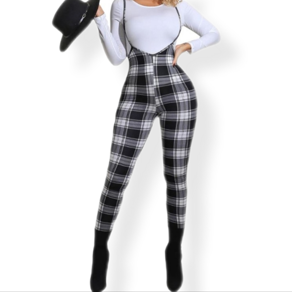 Plaid Overall